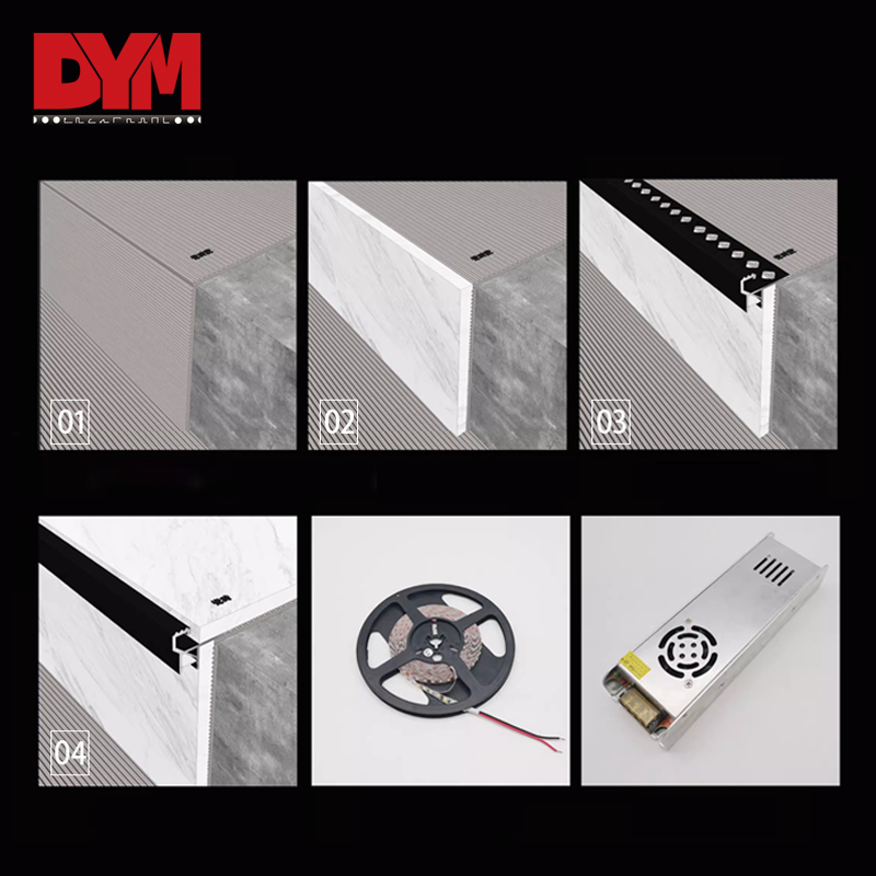 Aluminum LED External Stair Nosing Trim