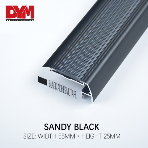 Aluminum Black Stair Nosing With Led Light