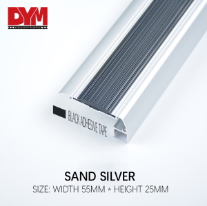 Aluminum Black Stair Nosing With Led Light