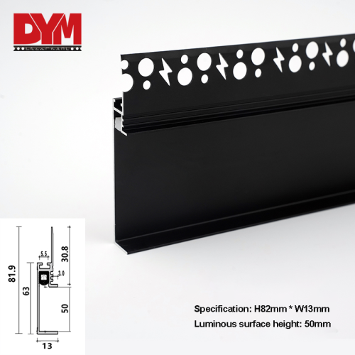 Aluminium wall Hidden LED Skirting board