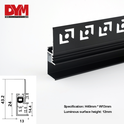 Aluminium wall Hidden LED Skirting board
