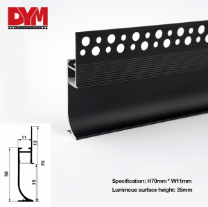 Aluminium wall Hidden LED Skirting board