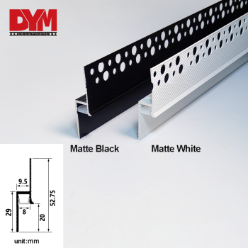 Aluminium wall Plastering profile Skirting board with Led strip