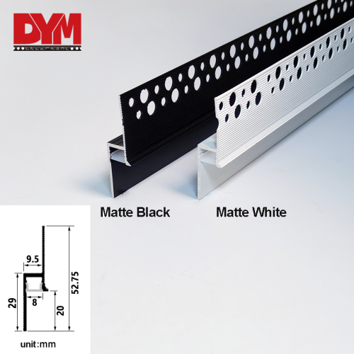 Aluminium wall Plastering profile Skirting board with Led strip