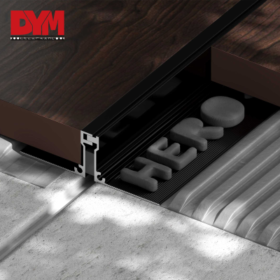Aluminum Overlapping Structure Movement Joints with rubber strips