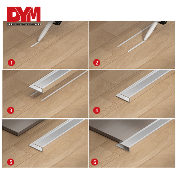 C-Shaped Tile Trim For Wall Panel