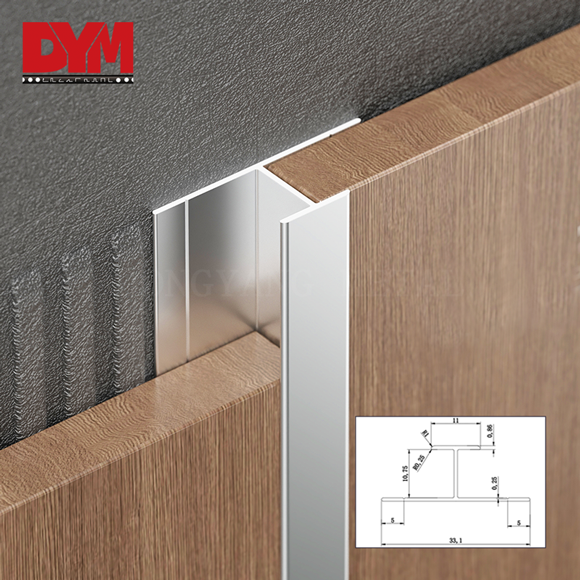 C-Shaped Tile Trim For Wall Panel