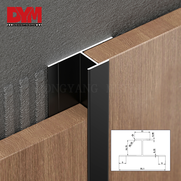 C-Shaped Tile Trim For Wall Panel