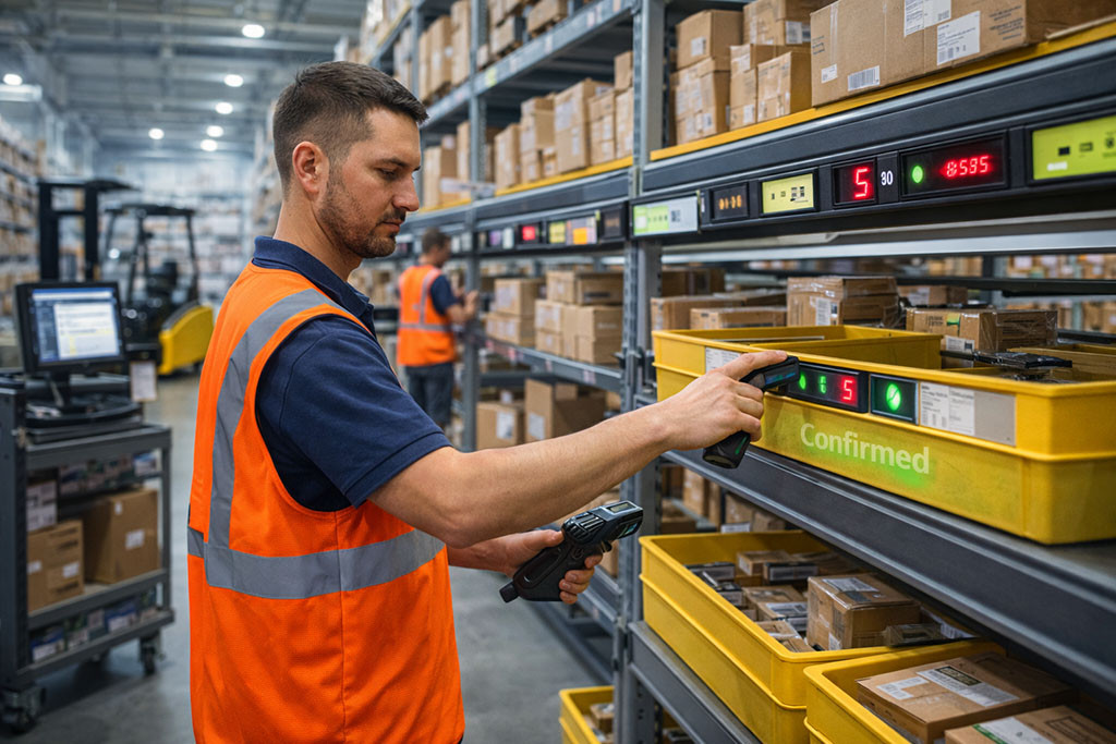 pick to light and put to light systems