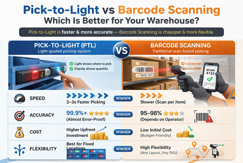 pick to light vs barcode scanning
