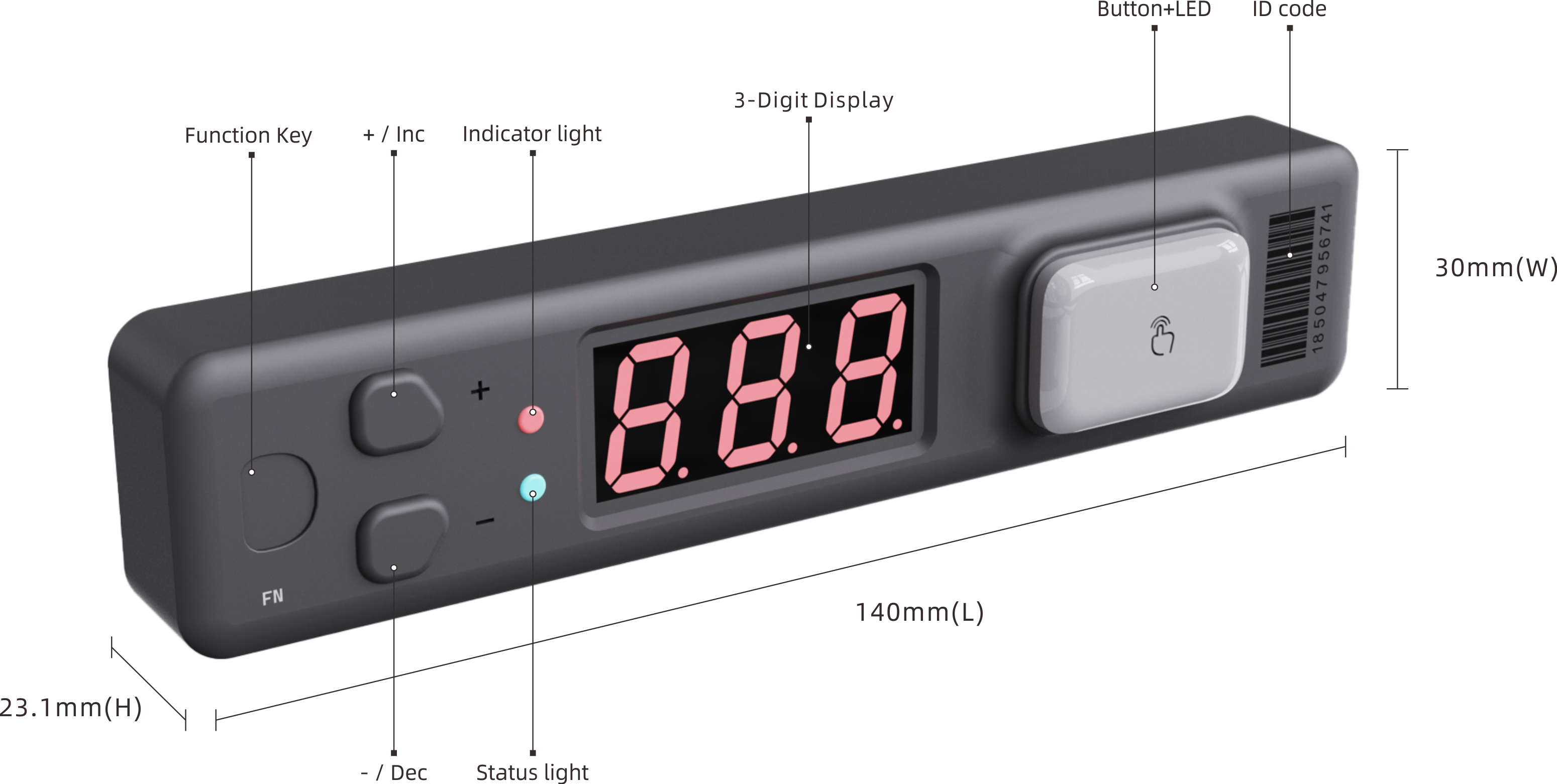 digital pick to light label dimension