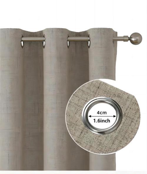 100% Total Blackout Curtains | Solid Color Faux Linen Thermal Curtains | Costom Curtain | Wholesale