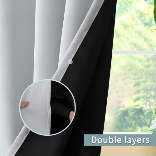 100% Blackout Curtains for Bedroom | Double Layer Thermal Curtains | Costom Curtain Manufacturer