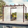White Sheer Outdoor Curtains for Patio | Waterproof Airy Voile | Window Treatments for Porch Pergola | Curtain Wholesale