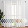 Faux Linen Sheer Curtains | Customizable Colors | Wholesale Curtain Factory | ODM/OEM