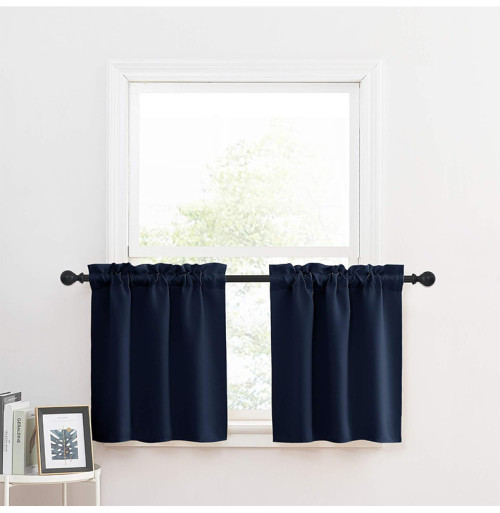 Kitchen Curtains | Café Curtains | Rod Pocket Kitchen Curtain Valance and Tiers Set | Curtain ODM