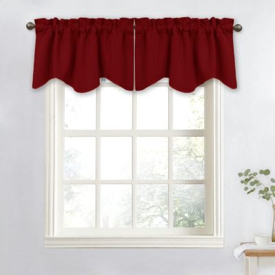Kitchen Curtains Valance |  Rod Pocket Café Curtains | Short Curtains Kitchen Curtain and Tiers Set | Curtain ODM