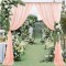 Solid Color Backdrop Curtain for Wedding | Chiffon Drapery Sheer Curtain | Ceremony Party Decoration | ODM OEM