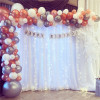 Backdrop Curtain for Wedding | Rod Pocket Sheer Curtain | Ceremony Party Decor | Customizable Colors