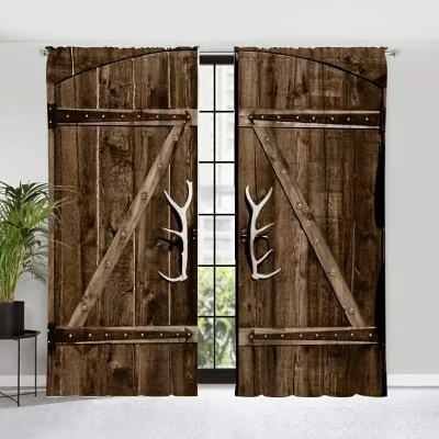 Digital 3D Printed Blackout Curtains for Bedroom | Customizable Pattern Printed Curtains