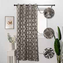 Silver Foil Blackout Curtains | Modern Shiny Custom Curtain for Living Room Bedroom | Curtain Manufacturer