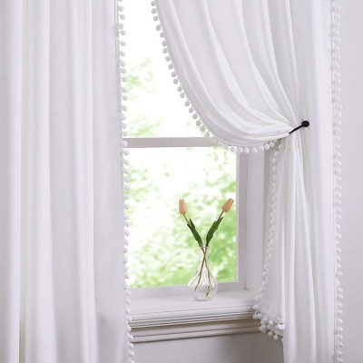 Chiffon White Curtains for Bedroom | Sheer Curtains for Living Room | Curtain Factory