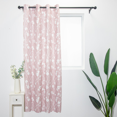 Pink Floral Velvet Curtain | Soft Blackout Curatins For Bedroom Living Rooms | Custom Curtain