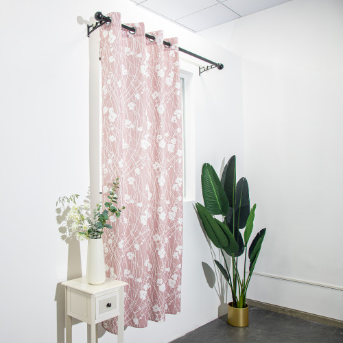 Pink Floral Velvet Curtain | Soft Blackout Curatins For Bedroom Living Rooms | Custom Curtain