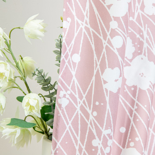 Pink Floral Velvet Curtain | Soft Blackout Curatins For Bedroom Living Rooms | Custom Curtain