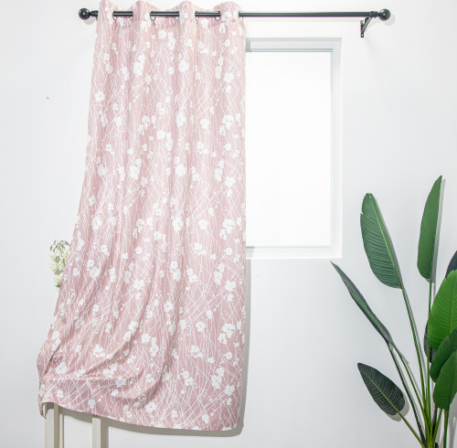 Pink Floral Velvet Curtain | Soft Blackout Curatins For Bedroom Living Rooms | Custom Curtain | Curtain Factory
