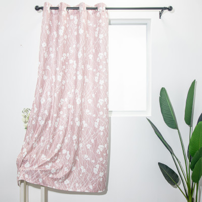 Pink Floral Velvet Curtain | Soft Blackout Curatins For Bedroom Living Rooms | Custom Curtain