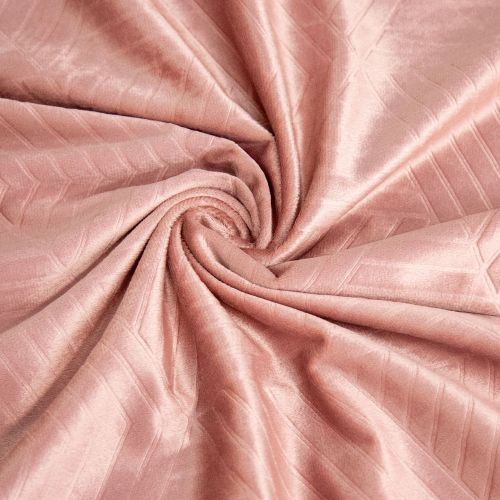 Embossed Pink Velvet Curtain | Soft Blackout Curatins For Bedroom & Living Rooms | Custom Curtain