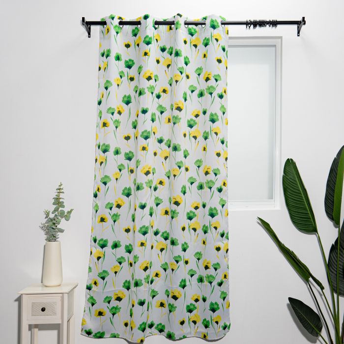Floral Print Blackout Curtains | Grommet Black out Curtains for Living Room | Curtain Factory