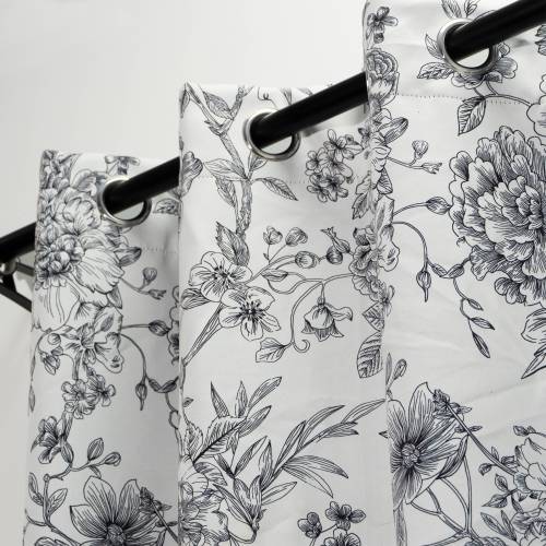 Elegant Floral Blackout Curtains | Light Blocking Curtains for Bedroom | Curtains Manufacturer