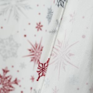 Red Snowflake Printing Velvet Blackout Curtains for Bedroom Living Room | Curtains Manufacturer