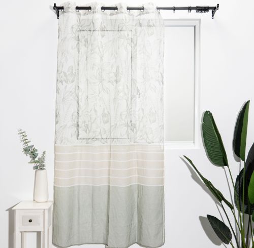 Elegant Botanical Semi-Sheer Curtains for Bedroom Living Room | Wholesale Curtains Supplier
