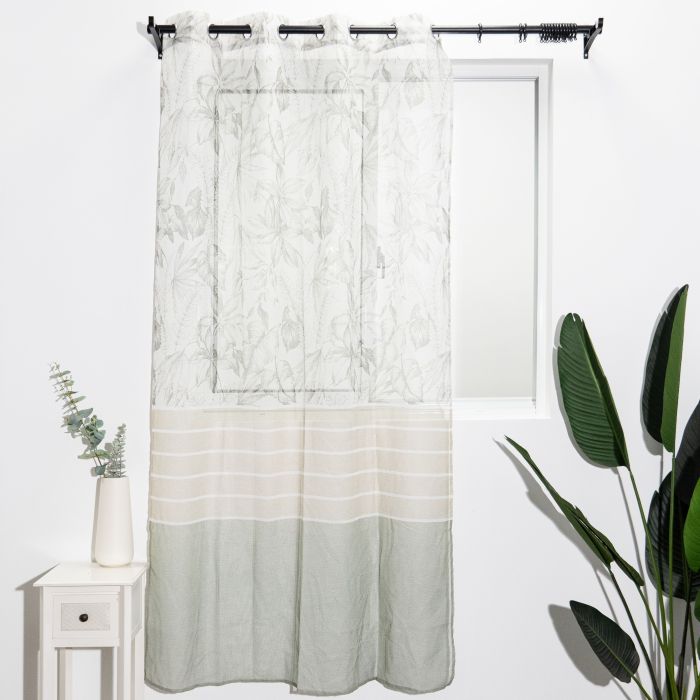 Elegant Botanical Semi-Sheer Curtains for Bedroom Living Room | Wholesale Curtains Supplier