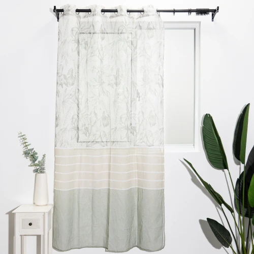 Elegant Botanical Semi-Sheer Curtains for Bedroom Living Room | Wholesale Curtains Supplier