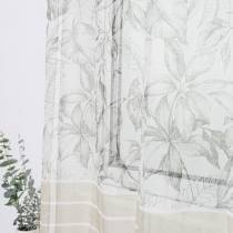 Elegant Botanical Semi-Sheer Curtains for Bedroom Living Room | Wholesale Curtains Supplier