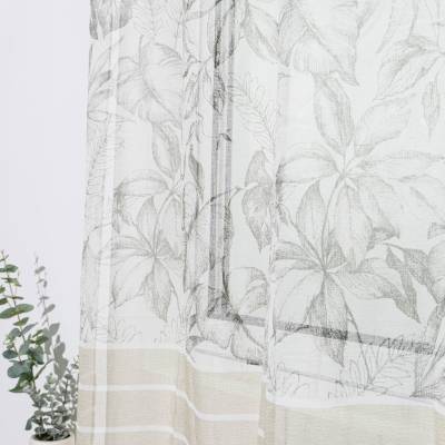 Elegant Botanical Semi-Sheer Curtains for Bedroom Living Room | Wholesale Curtains Supplier