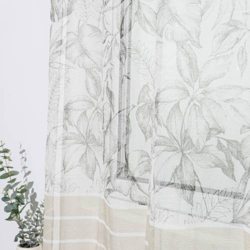 Elegant Botanical Semi-Sheer Curtains for Bedroom Living Room | Wholesale Curtains Supplier