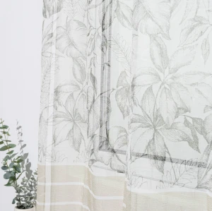Elegant Botanical Semi-Sheer Curtains for Bedroom Living Room | Wholesale Curtains Supplier