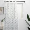 Blue Foral Leaf Embroidery Sheer Curtain for Bedroom Living Room | Curtains Manufacturer ODM/OEM