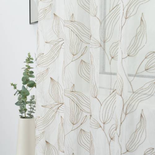 Embroidery White Sheer Curtain for Bedroom | Living Room Sheer Curtains