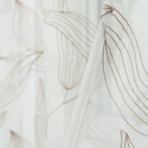 Embroidery White Sheer Curtain for Bedroom | Living Room Sheer Curtains