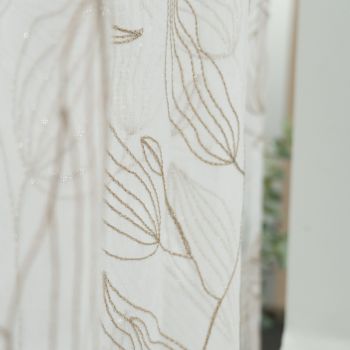 Embroidery White Sheer Curtain for Bedroom | Living Room Sheer Curtains