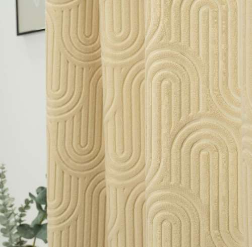 Soft Embossed Velvet Curtain For Bedroom Living Rooms Curtain | Custom Curtain Supplier