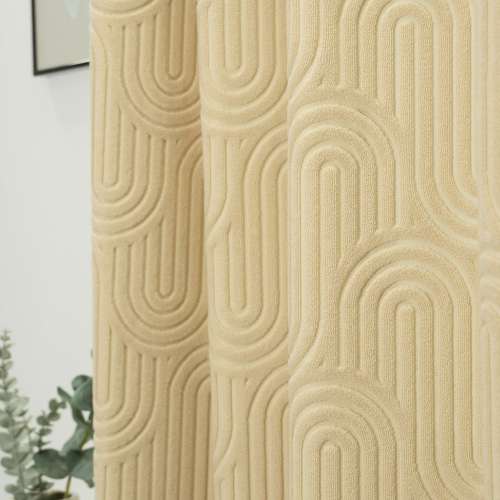 Soft Embossed Velvet Curtain For Bedroom Living Rooms Curtain | Custom Curtain Supplier