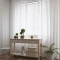 Faux Linen White Sheer Curtains | Rod Pocket Voile Curtains for Living Room | Curtain Factory