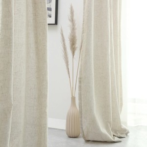 Faux Linen Curtains for Bedroom | Sheer Curtains for Living Room | Sheer Linen Drapes